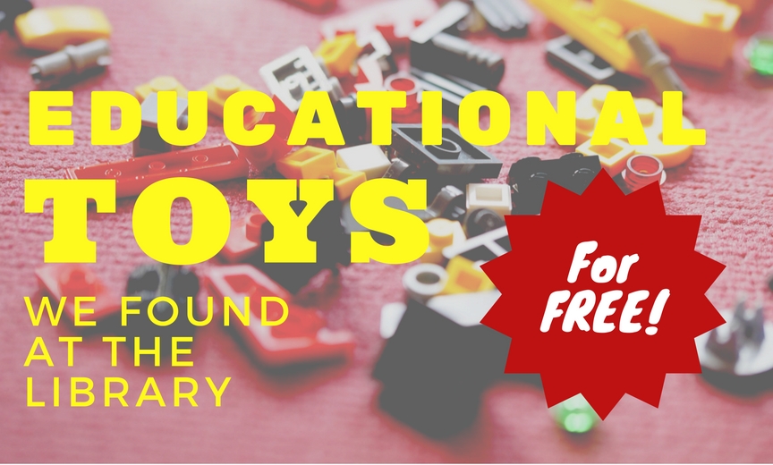 Sometimes it’s easy to rely on electronic devices to keep the kiddos busy, but I prefer to keep the devices to a minimum, and get them playing with educational toys. Today I want to share some of our favorite educational STEM toys that we found at the library for sneaky learning with you.