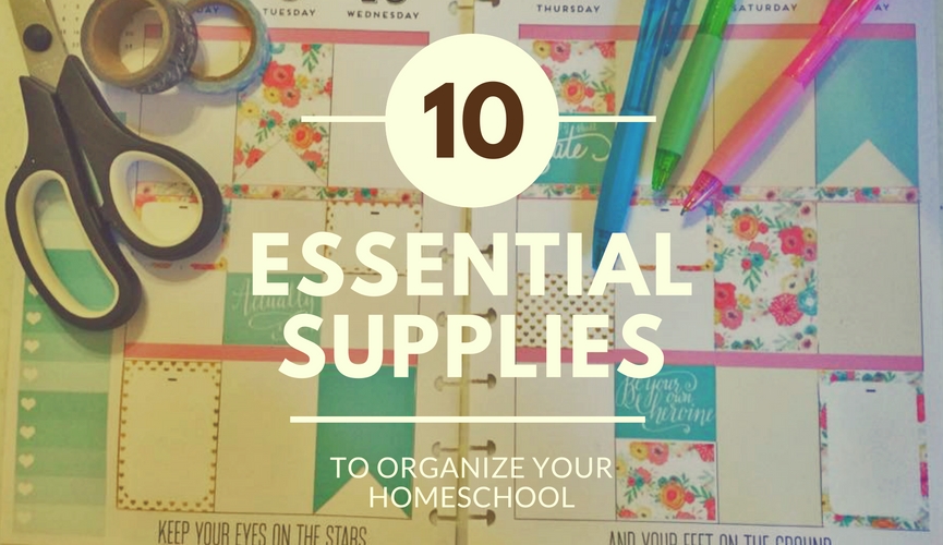 Need to get your homeschool space organized? Here are 10 essential supplies to organize your homeschool.