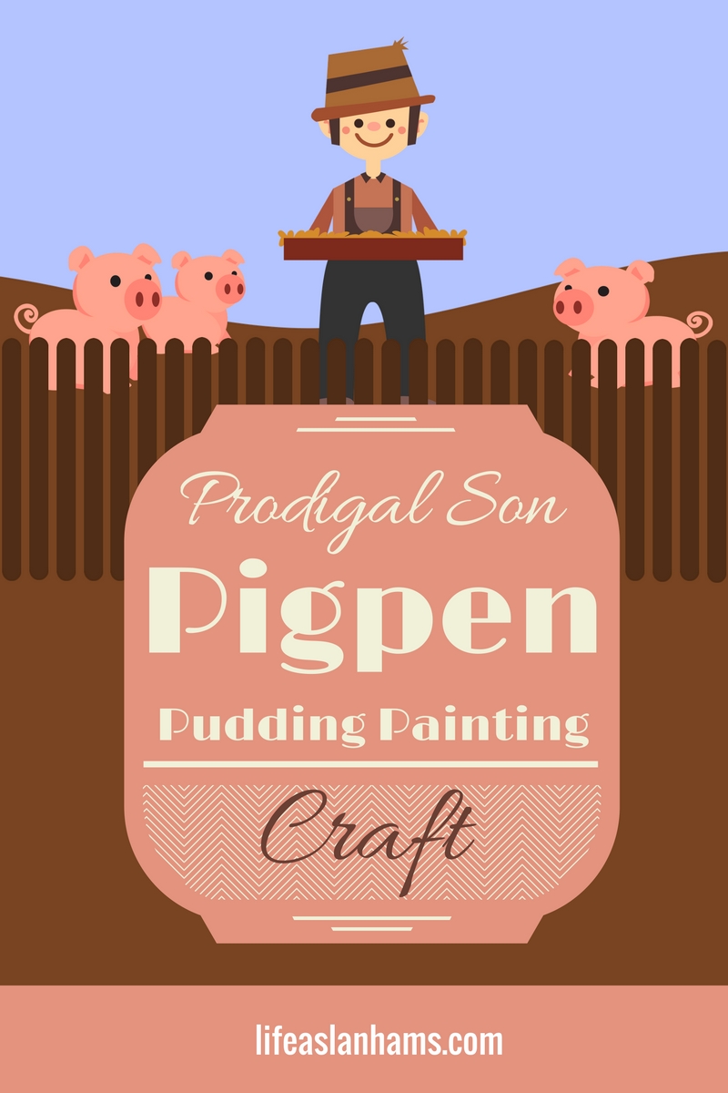 We've used a unusual substance to paint this Prodigal Son Pigpen Painting Craft! Use this adorable free printable to teach the Parable of the Prodigal Son.