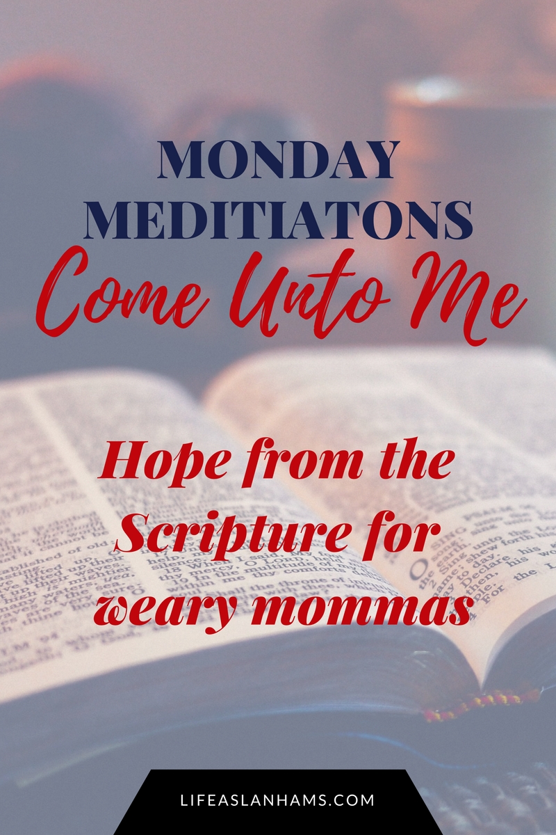 When life is overwhelming and you think you can't do this Momma thing any more, there is hope for the weary mom. Jesus calls us to come unto him for rest.