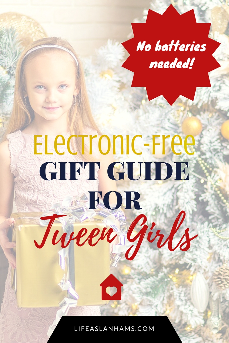 Are you tired of being ruled by electronics? Check out this guide to electronic-free gifts for tween girls for lots of great gift ideas that don't require any batteries! 