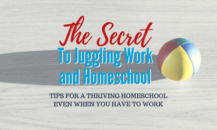 If you are wondering if it is even possible to homeschool while you are working, stay tuned. I'm going to share the secret to juggling work and homeschool!
