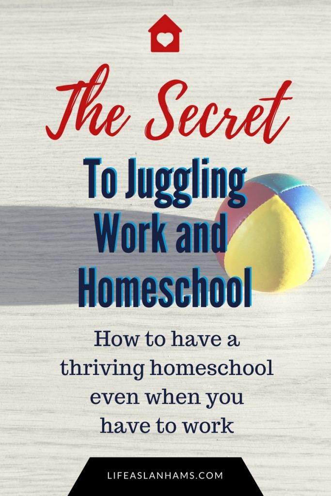 If you are wondering if it is even possible to homeschool while you are working, stay tuned. I'm going to share the secret to juggling work and homeschool!